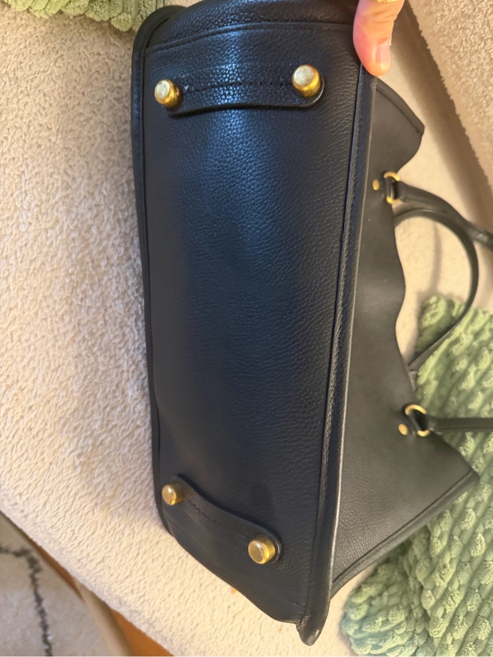 Coach Black Leather Tote Bag - Picture 7 of 8